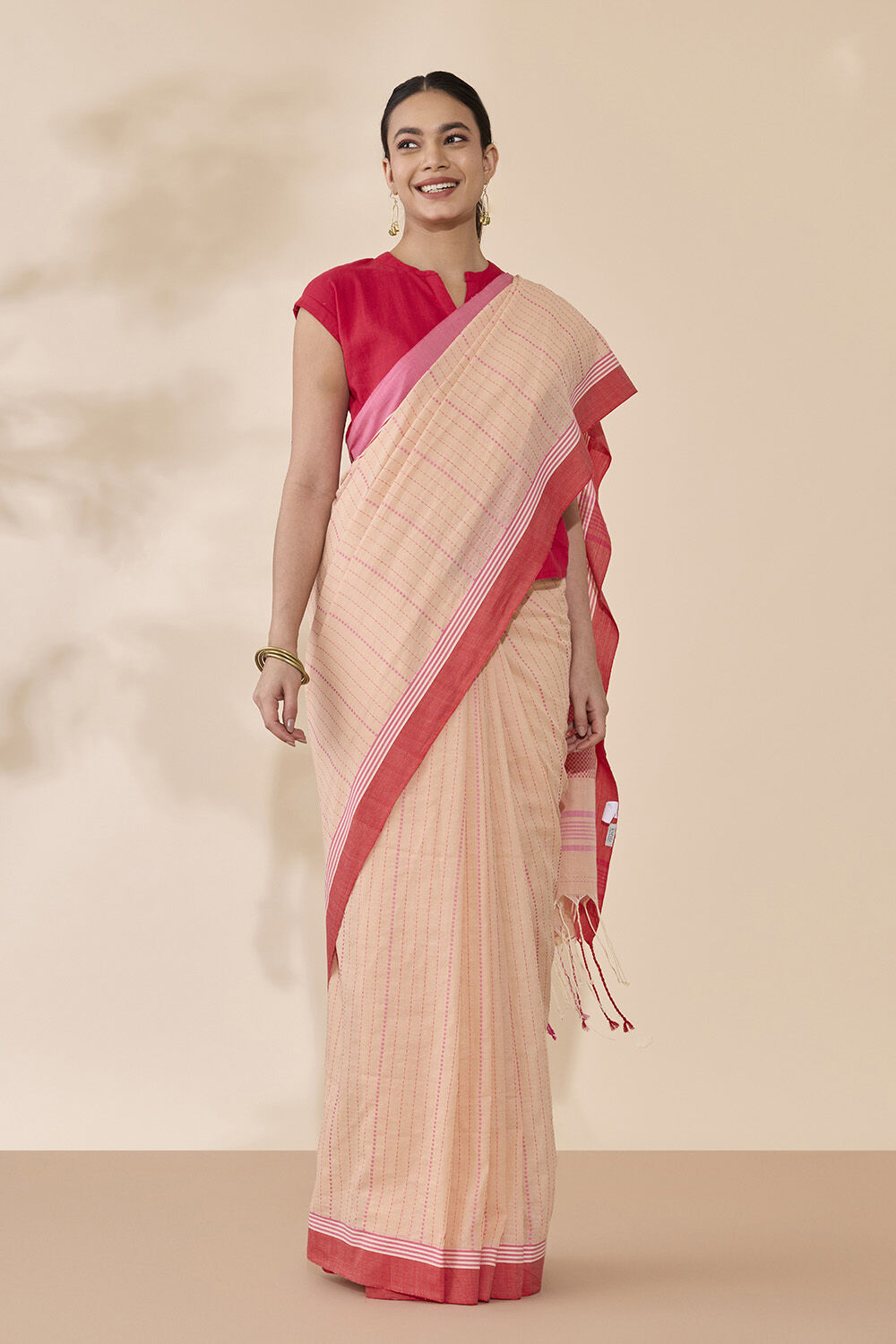 Floral Print Cotton Saree